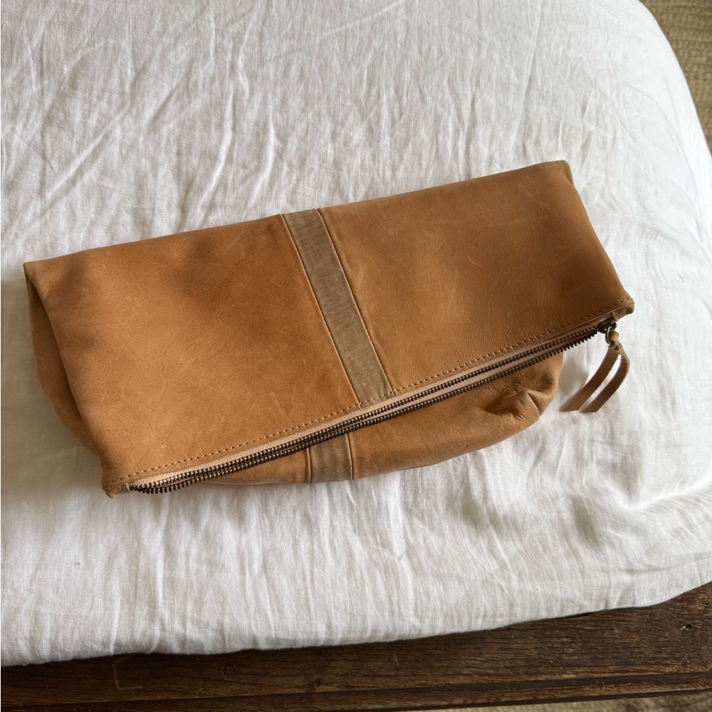 Tan Leather Able clutch - Picture 3 of 6